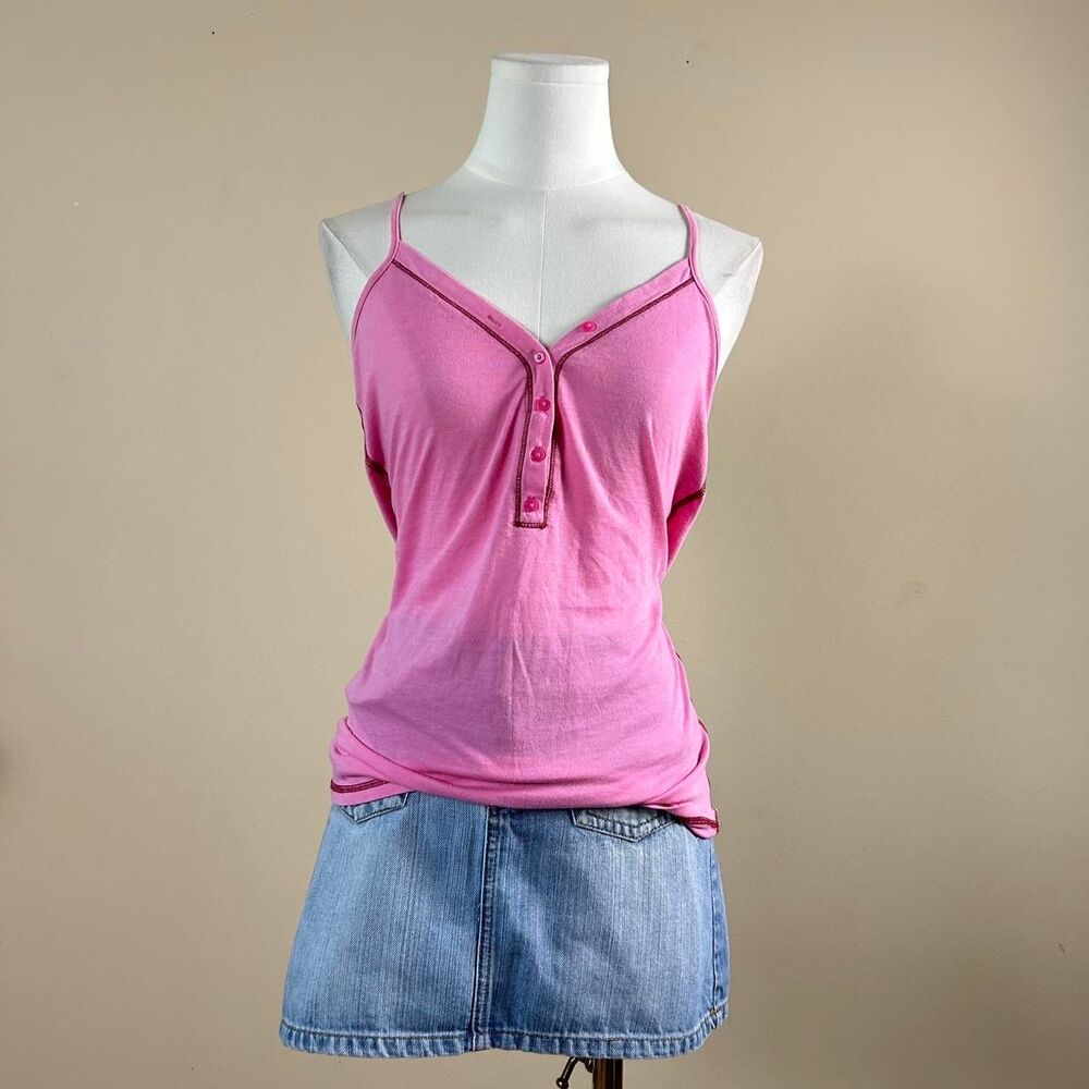Victoria’s Secret PINK Pink Button Up Tank